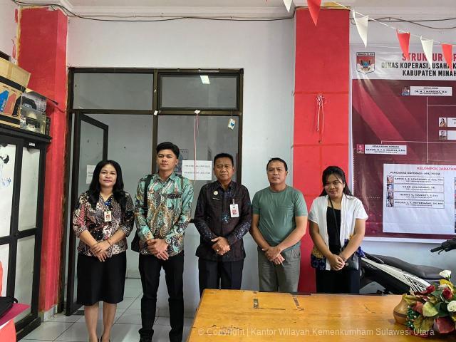 Kemenkum Sulut Dorong Pengajuan Merek Kolektif Koperasi Merah Putih pada Kabupaten Minahasa Selatan.