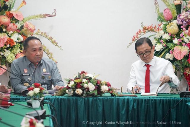 Kanwil Kemenkum Sulut Bahas Kerja Sama Pelayanan Hukum Bersama Rektor Universitas Sam Ratulangi