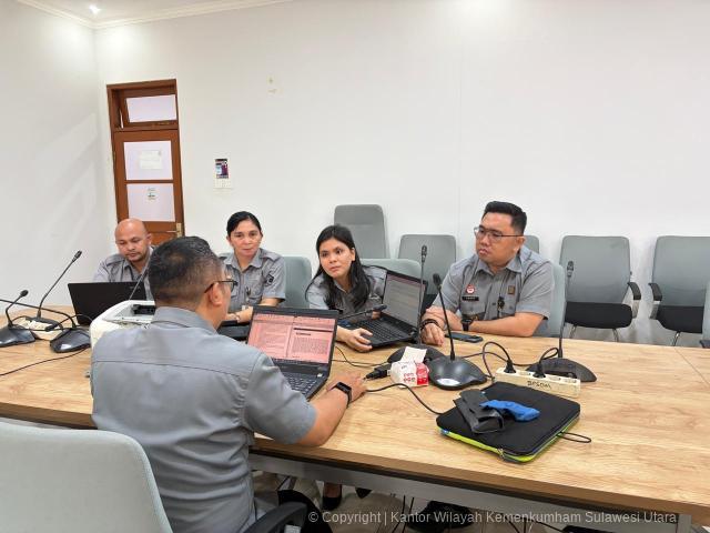 Kanwil Kemenkum Sulut Ikuti Reviu LKjIP Tahun 2025 Bersama Biro Perencanaan