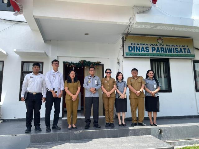 Kanwil Kemenkum Sulut Koordinasi dengan Dispar Bitung Bahas Pencanangan FPSL sebagai Kawasan Karya Cipta