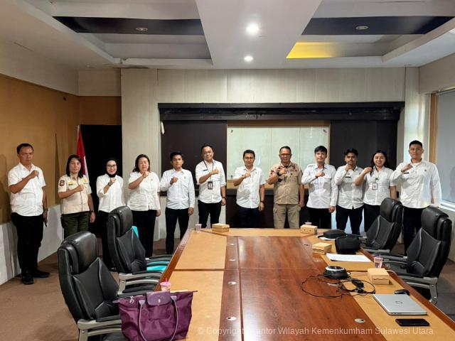 Kanwil Kemenkum Sulut Perkuat Sinergi Kebijakan Hukum di Tiga Daerah