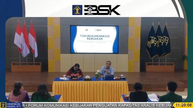 Perkuat Analis Kebijakan Berbasis Bukti, Tim BSK Kanwil Kemenkum Sulut Ikuti Policy Talks Kemenkum NTT